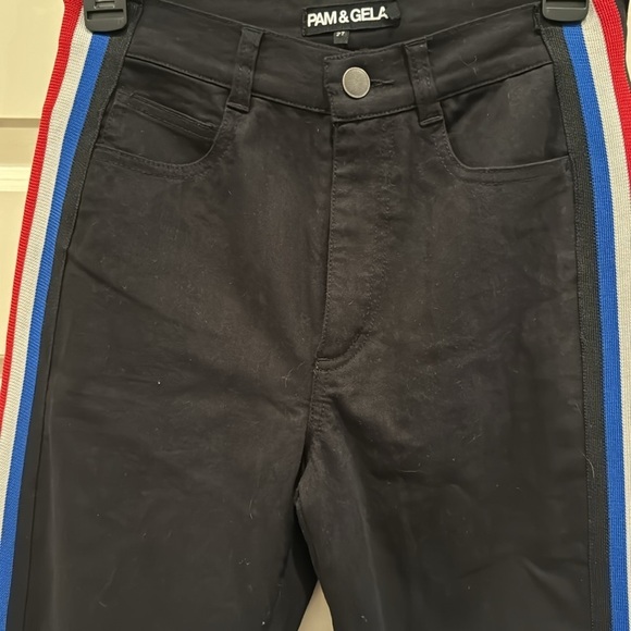 Pam & Gela Flare jeans with stripes - Picture 5 of 5